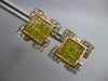 2.10CT WHITE & FANCY YELLOW DIAMOND 14KT ROSE GOLD 3D PRINCESS HANGING EARRINGS