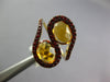 6.69CT CITRINE & ORANGE SAPPHIRE 14KT YELLOW GOLD OVAL & ROUND CRISS CROSS RING