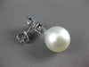 4.92CT DIAMOND & AAA SOUTH SEA PEARL & SAPPHIRE 18KT WHITE GOLD HANGING EARRINGS