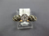 .51CT WHITE & CHOCOLATE FANCY DIAMOND 14KT YELLOW GOLD CLUSTER FLOWER FUN RING
