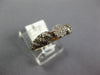 .51CT WHITE & CHOCOLATE FANCY DIAMOND 14KT YELLOW GOLD CLUSTER FLOWER FUN RING
