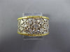 ESTATE .10CT DIAMOND 18KT 2 TONE GOLD MULTI ROW FILIGREE ANNIVERSARY RING #26705