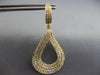 ESTATE LARGE 4.01CT DIAMOND 18K YELLOW GOLD MULTI ROW TEAR DROP HANGING EARRINGS