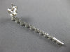 ESTATE 1.37CT DIAMOND 18K WHITE GOLD ROUND FLEXIBLE BAR JOURNEY HANGING EARRINGS