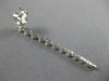 ESTATE 1.37CT DIAMOND 18K WHITE GOLD ROUND FLEXIBLE BAR JOURNEY HANGING EARRINGS