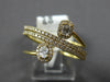.50CT DIAMOND 18KT YELLOW GOLD ROUND BAGUETTE & OVAL MULTI ROW CRISS CROSS RING
