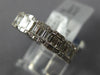 ESTATE 1.49CT DIAMOND 18KT WHITE GOLD INVISIBLE SQUARE ETERNITY ANNIVERSARY RING