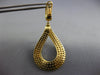 ESTATE LARGE 4.01CT DIAMOND 18K YELLOW GOLD MULTI ROW TEAR DROP HANGING EARRINGS