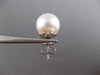 LARGE .30CT DIAMOND & AAA SOUTH SEA PEARL 18K WHITE GOLD 3D FLOWER STUD EARRINGS