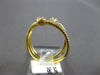 .50CT DIAMOND 18KT YELLOW GOLD ROUND BAGUETTE & OVAL MULTI ROW CRISS CROSS RING