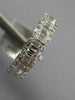 ESTATE 1.49CT DIAMOND 18KT WHITE GOLD INVISIBLE SQUARE ETERNITY ANNIVERSARY RING