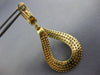 ESTATE LARGE 4.01CT DIAMOND 18K YELLOW GOLD MULTI ROW TEAR DROP HANGING EARRINGS