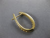 ESTATE 0.61CT DIAMOND 18KT YELLOW GOLD 3D INSIDE OUT OVAL HOOP HANGING EARRINGS