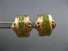 LARGE 1.19CT FANCY YELLOW DIAMOND 14KT ROSE GOLD PRINCESS STUD HANGING EARRINGS