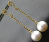 .52CT DIAMOND & AAA SOUTH SEA PEARL 18KT YELLOW GOLD 3D SWIRL HANGING EARRINGS