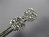 ESTATE .66CT DIAMOND 18KT WHITE GOLD CLASSIC CLUSTER SQUARE FLOWER STUD EARRINGS