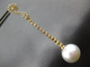 .52CT DIAMOND & AAA SOUTH SEA PEARL 18KT YELLOW GOLD 3D SWIRL HANGING EARRINGS