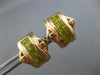 LARGE 1.19CT FANCY YELLOW DIAMOND 14KT ROSE GOLD PRINCESS STUD HANGING EARRINGS