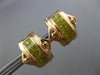 LARGE 1.19CT FANCY YELLOW DIAMOND 14KT ROSE GOLD PRINCESS STUD HANGING EARRINGS