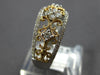 ESTATE .62CT DIAMOND 14KT 2 TONE GOLD 3D FLOWER OPEN FILIGREE ANNIVERSARY RING