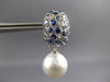 6.96CT DIAMOND AAA SAPPHIRE & SOUTH SEA PEARL 18K WHITE GOLD 3D CLIP ON EARRINGS