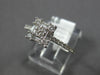 .56CT DIAMOND 18KT WHITE GOLD 3D ROUND & BAGUETTE CLUSTER SQUARE FRIENDSHIP RING