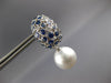 6.96CT DIAMOND AAA SAPPHIRE & SOUTH SEA PEARL 18K WHITE GOLD 3D CLIP ON EARRINGS