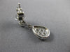 ESTATE 0.87CT DIAMOND 18KT WHITE GOLD CLASSIC CLUSTER TEAR DROP HANGING EARRINGS