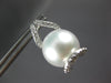 LARGE .40CT DIAMOND & AAA SOUTH SEA PEARL 18KT WHITE GOLD FUN HANGING EARRINGS