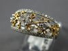 ESTATE .62CT DIAMOND 14KT 2 TONE GOLD 3D FLOWER OPEN FILIGREE ANNIVERSARY RING
