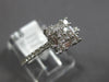 .56CT DIAMOND 18KT WHITE GOLD 3D ROUND & BAGUETTE CLUSTER SQUARE FRIENDSHIP RING