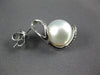 LARGE .40CT DIAMOND & AAA SOUTH SEA PEARL 18KT WHITE GOLD FUN HANGING EARRINGS