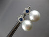 .84CT DIAMOND & AAA SOUTH SEA PEARL & SAPPHIRE 18K WHITE GOLD CLIP ON EARRINGS