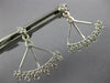 ESTATE .94CT DIAMOND 18KT WHITE GOLD CLASSIC CROWN JACKET HANGING EARRING SET