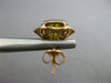 LARGE 1.19CT FANCY YELLOW DIAMOND 14KT ROSE GOLD PRINCESS STUD HANGING EARRINGS