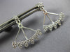 ESTATE .94CT DIAMOND 18KT WHITE GOLD CLASSIC CROWN JACKET HANGING EARRING SET