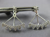 ESTATE .94CT DIAMOND 18KT WHITE GOLD CLASSIC CROWN JACKET HANGING EARRING SET
