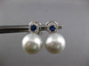 .84CT DIAMOND & AAA SOUTH SEA PEARL & SAPPHIRE 18K WHITE GOLD CLIP ON EARRINGS