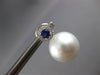 .84CT DIAMOND & AAA SOUTH SEA PEARL & SAPPHIRE 18K WHITE GOLD CLIP ON EARRINGS