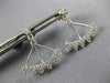 ESTATE .94CT DIAMOND 18KT WHITE GOLD CLASSIC CROWN JACKET HANGING EARRING SET