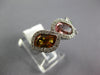 ESTATE 4.20CT DIAMOND & AAA MULTI GEM 14KT WHITE GOLD 3D LEAF INFINITY LOVE RING
