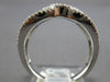 WIDE 1.47CT DIAMOND & AAA SAPPHIRE 14KT WHITE GOLD MULTI LEAF CRISS CROSS RING