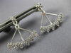 ESTATE .94CT DIAMOND 18KT WHITE GOLD CLASSIC CROWN JACKET HANGING EARRING SET