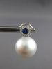 .84CT DIAMOND & AAA SOUTH SEA PEARL & SAPPHIRE 18K WHITE GOLD CLIP ON EARRINGS