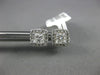 ESTATE 1.03CT DIAMOND 14KT WHITE GOLD CLASSIC CUSHION & ROUND HALO STUD EARRINGS