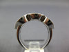 ESTATE 4.20CT DIAMOND & AAA MULTI GEM 14KT WHITE GOLD 3D LEAF INFINITY LOVE RING
