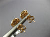 ESTATE 1.18CT DIAMOND 18KT ROSE GOLD 3D CLUSTER FLOWER SQUARE HALO STUD EARRINGS