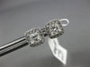 ESTATE 1.03CT DIAMOND 14KT WHITE GOLD CLASSIC CUSHION & ROUND HALO STUD EARRINGS
