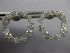 ESTATE 1.39CT DIAMOND 18KT WHITE GOLD 3D CLUSTER OPEN CIRCULAR FUN STUD EARRINGS