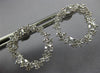 ESTATE 1.39CT DIAMOND 18KT WHITE GOLD 3D CLUSTER OPEN CIRCULAR FUN STUD EARRINGS